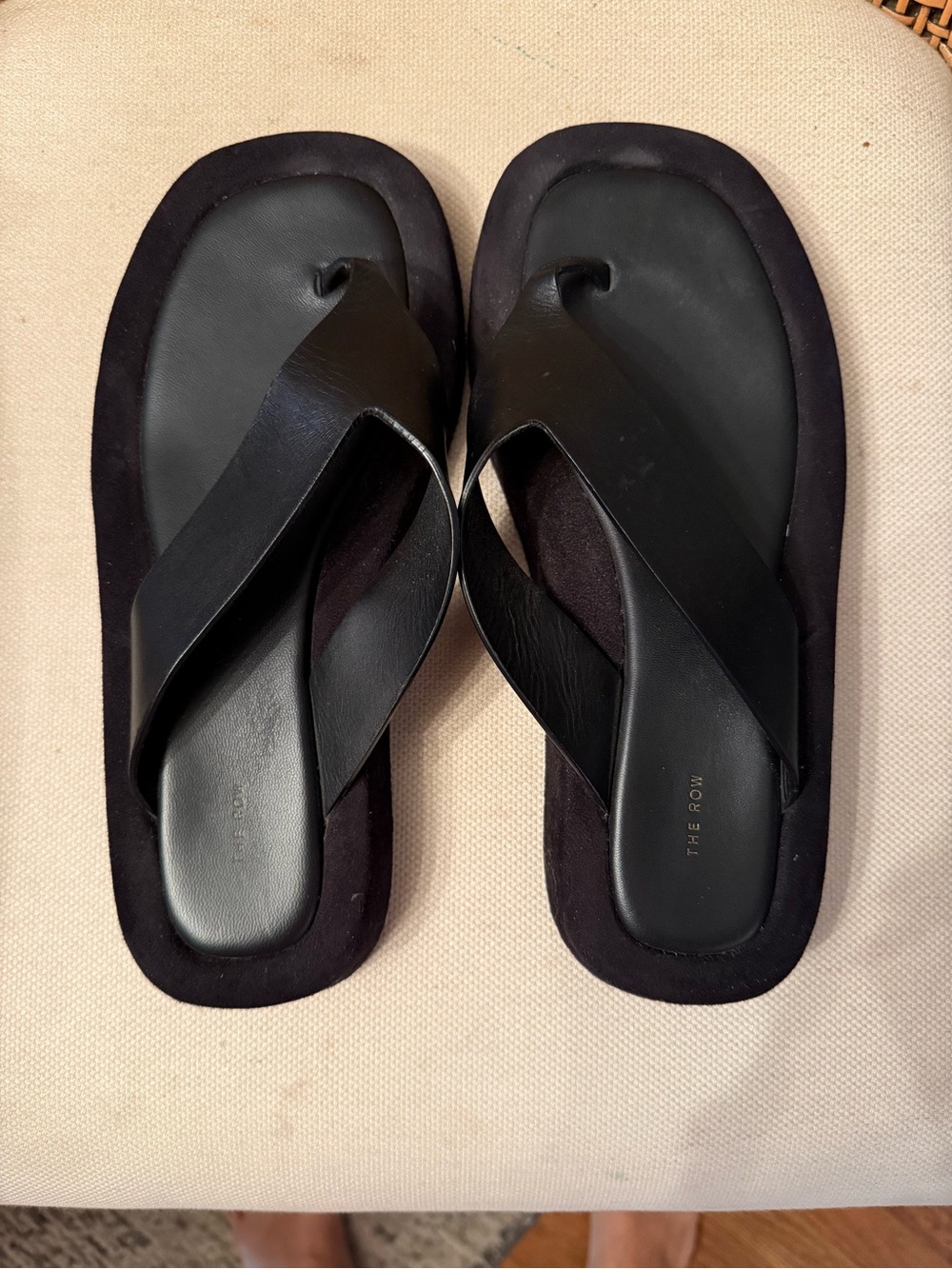 The Row Black Ginza Flipflop